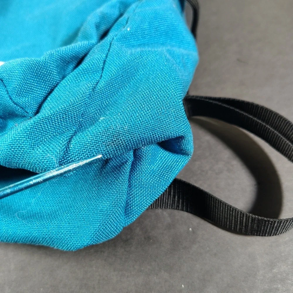 Vintage Caribou Mountaineering Backpack Teal Canvas Gorpcore Hiking Daypack